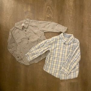 Two Boys long sleeve button up shirts 18 months